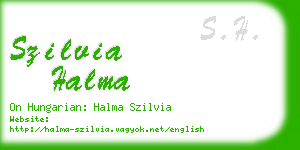 szilvia halma business card